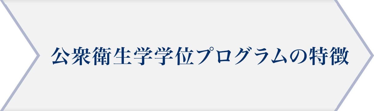 公衆衛生学学位プログラムの特徴